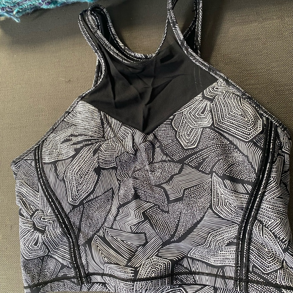 lululemon athletica Black and White Crop Top